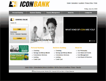 Tablet Screenshot of iconbanktx.com